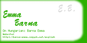 emma barna business card